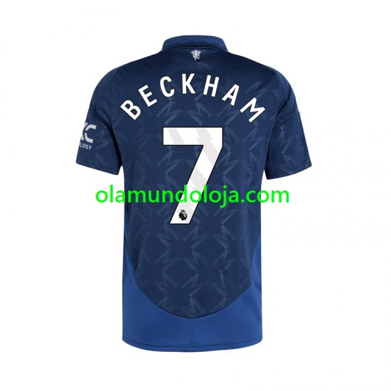 Camisola Manchester United Beckham 7 Homem Equipamento Segundo 2024-2025 Manga Curta